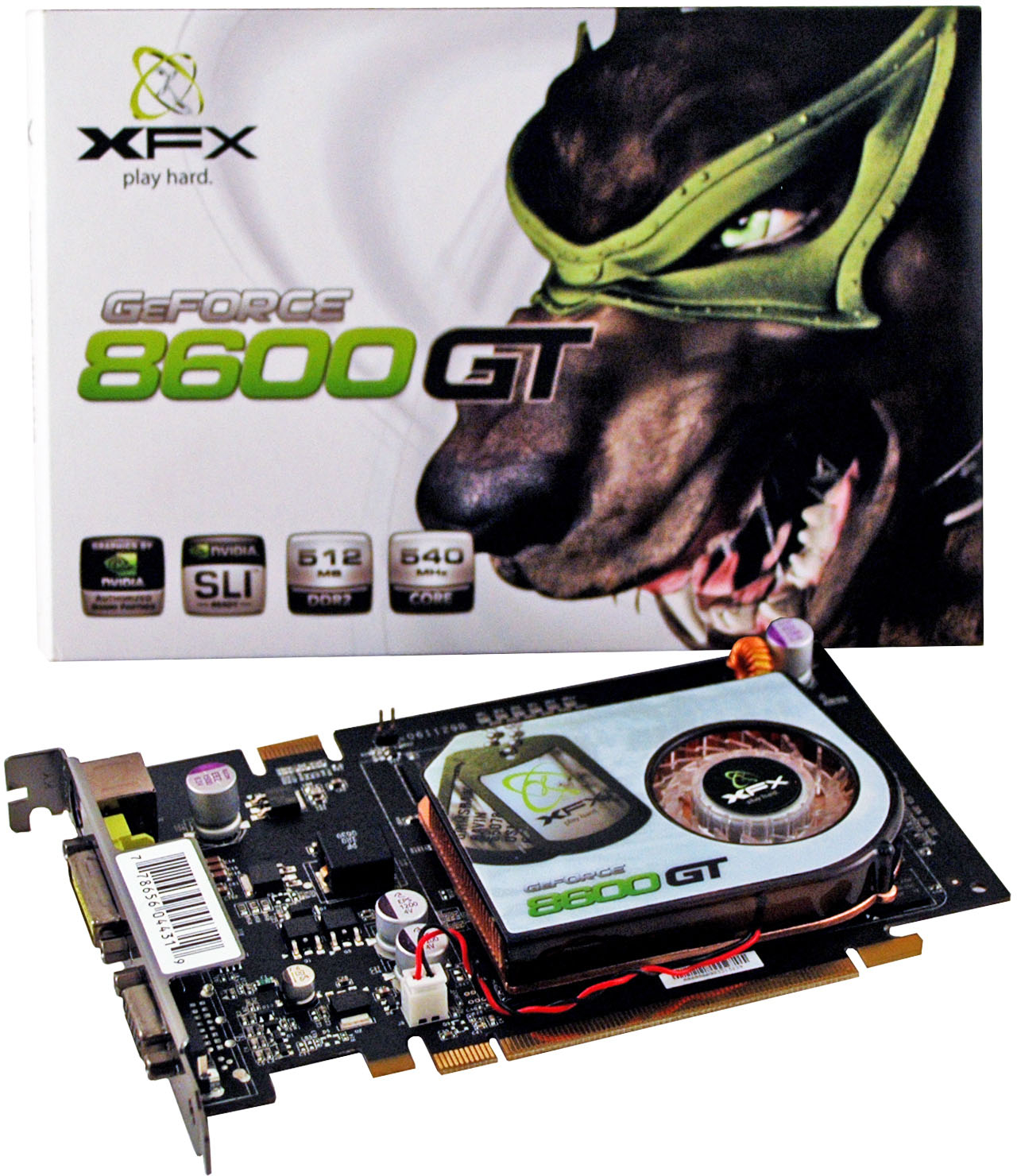 Xfx Geforce 8600 Gt 540Mhz Pci-E 512Mb 800Mhz 128 Bit Dvi Tv Hdcp Yprpb